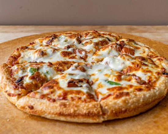 Shrimp and Mushroom Pizza at Acadia Pizza Calgary